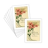 ✅ COMPLET : Cartes de Voeux 2026 Ancienne Fleurs Format carte non pliée (2 autres formats disponibles)