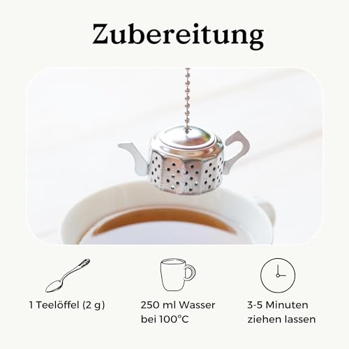 Chai Tee Lose Bio 100g (50 Tassen) | Chai Latte Zuckerfrei mit feinstem Ingwer, Zimt, Vanille, Kardamom, Anis REPLANTEA