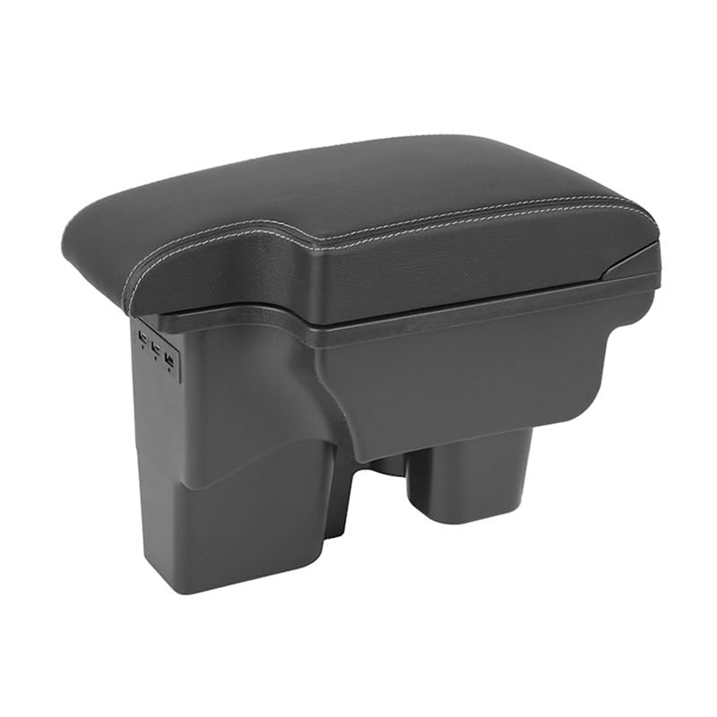 Accoudoir boîte de stockage rétractable Toyota Hilux console centrale USB noir