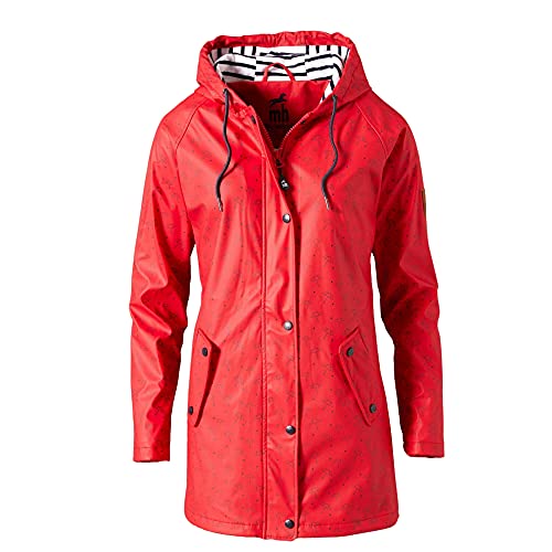 Michael Heinen Damen Regenjacke Regenmantel - Freizeitjacke Rot 40 - Parka Jacke Wasserdicht Winddicht Cover