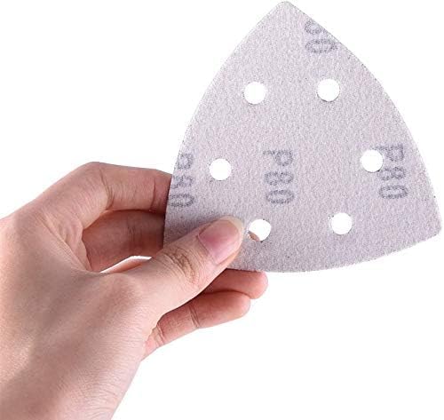 Papier Abrasif Triangulaire 93mm - Lot 72 Feuilles 6 Grains - Molenco