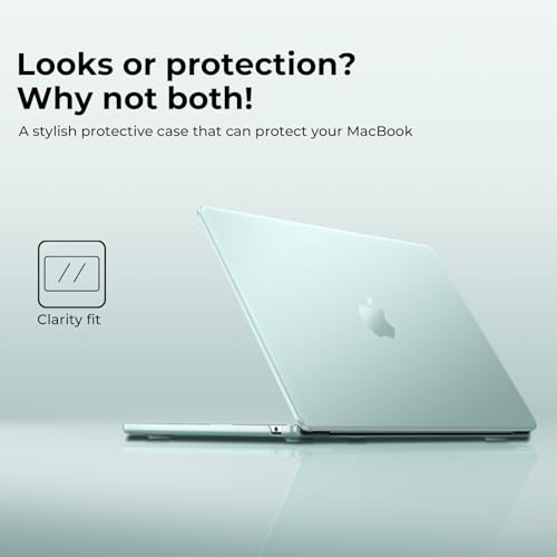 Image of EooCoo for MacBook Air 13 inch Case M5 /M4 /M3 /M2 2026-2022, Sage Green