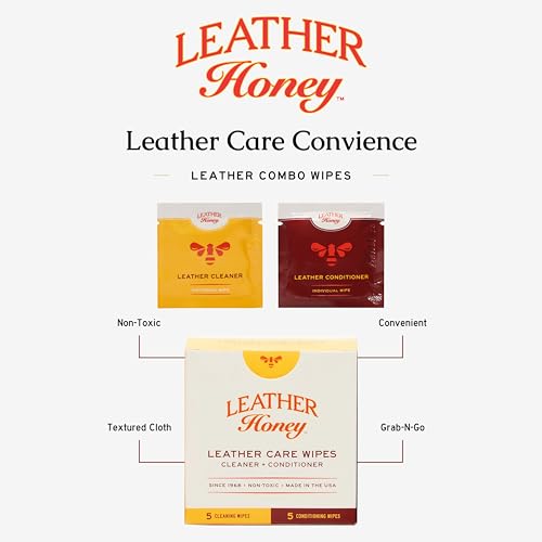 Image of Leather Honey Leather Wipe Kit - Non-Toxic Cleaner & Conditioner