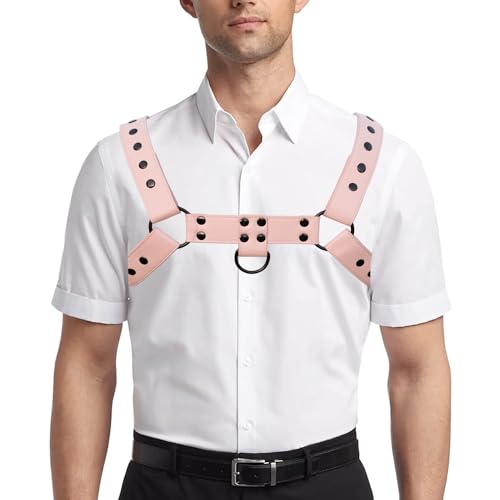 Mens Harness Belt Adjustable Body Chest Harness Belt Clubwear for Halloween Christmas