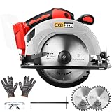 Circular Saw for Mil-waukee M-18 Battery, 7-Inch Brushless Cordless Circular Saw, 8000 RPM, 0-45° Bevel, Power Tool for Wood PVC Cutting (Battery Not Included)
