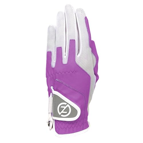 Zero Friction Null Reibung Damen-Compression-fit Synthetik Golf Handschuhe, Universal Fit One Size, Damen, Lavendel, Einheitsgröße