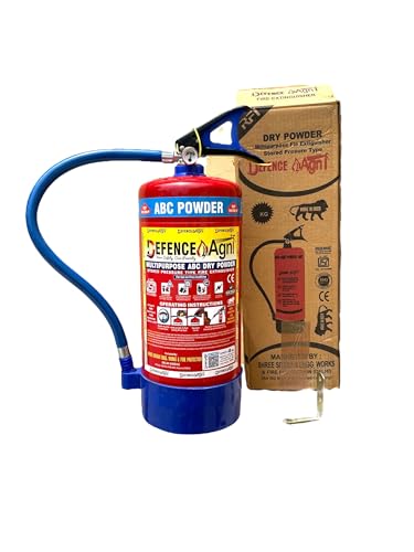 Image of ABC Powder Type 4 Kg Fire Extinguisher (Red) | ISI Certified | Suitable for Home, Office, Car, Kitchen, Shops & Industrial Use