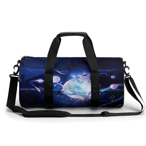 Sac de sport gym galaxie anime compact 45cm au design cylindrique robuste