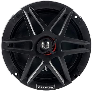 Miniatura 2 de Alphasonik ABM65 Dynamis Series 6 pulgadas de rango medio 600 vatios MAX de audio para coche Altavoces 4 OHM 1.5 pulgadas de aluminio recubierto de