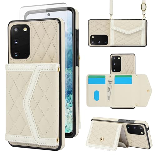 Coque Samsung S20 5G porte-carte RFID et protection écran verre trempé