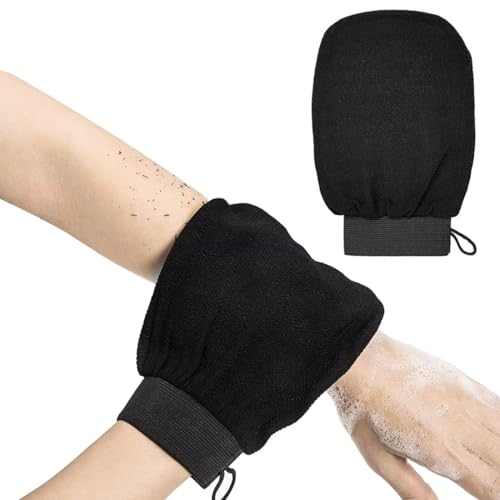 Guante Exfoliante Corporal,1 Pieza, Básico en rutinas de autobronceado,Elimina las Células Muertas de la piel exfoliantes Exfolia,Mejora la circulación
