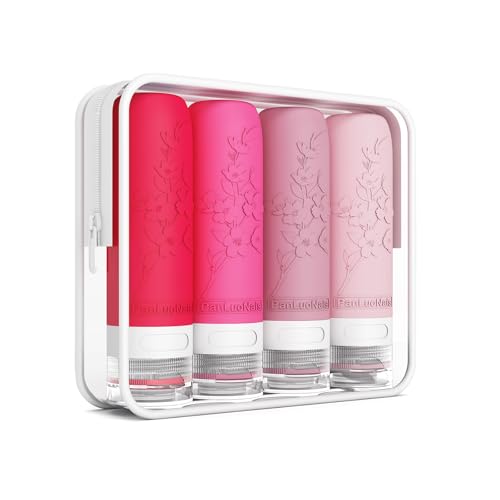 PanLuoNais Silicone Travel Bottles for Toiletries, TSA Approved Leak-Proof Toiletry Containers for Airplane & Vacation