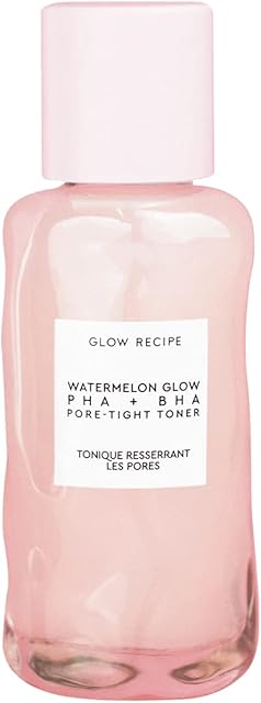 Glow Recipe Mini Watermelon Glow BHA + PHA Pore-Tight Mild Exfoliating TonerToner - with Hyaluronic Acid, Cactus Water, Soothing Cucumber + Tea Tea Extract, Travel-Size (40ml / 1.35oz)