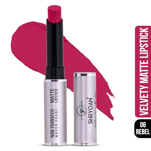 Image of Shryoan Velvety Matte Non-Transfer Lipstick I Long Lasting Stay with Non-Transfer Formula | Smudge & Water Proof (3.5 gm)