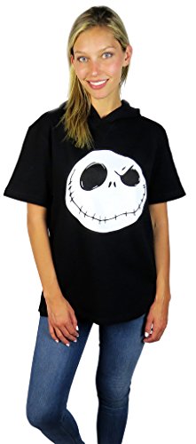 Disney Nightmare Before Christmas Short Sleeve Lounge Hoodie Black