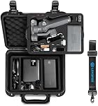 Lekufee Portable Waterproof Hard Case for DJI Osmo Mobile 8P, Gimbal Stabilizer, DJI Mic Mini 2, Mic 3/2, and More Accessories(Case Only)