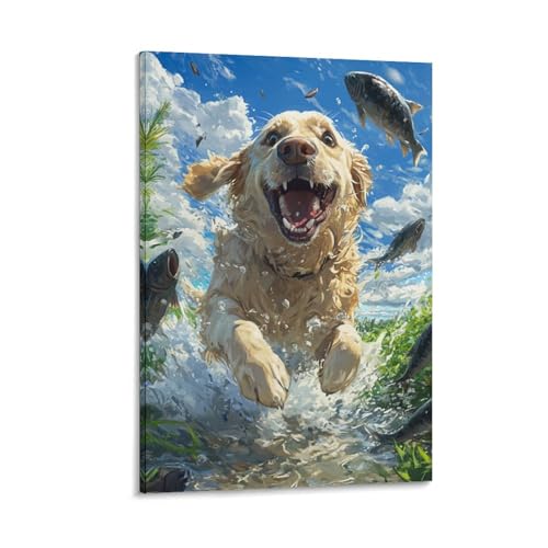 Impression sur toile Labrador Retriever pour habiller un mur vide de chambre