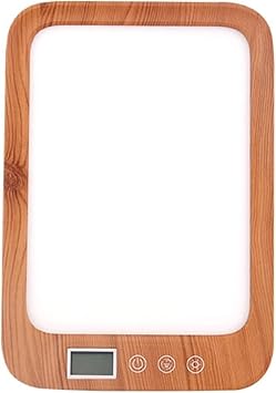 Wood Grain Light Therapy, 45000 Lux LED Light Box, with 3 Color Modes, 6 Brightness Levels & Stepless Dimming, Sunset Mode Timer Settings Function,Wood Grain
