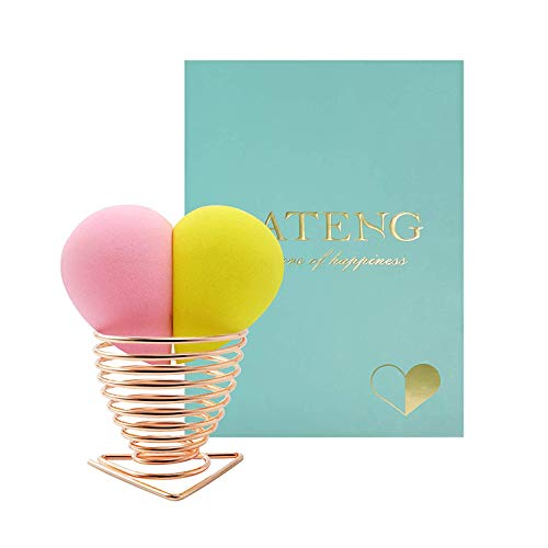 2 Pcs Makeup Egg Set, LOVE Makeup Sponge, Heart Shaped Puff, Wet and Dry Professional Makeup Tools(Exquisite Love Gift Box Package)