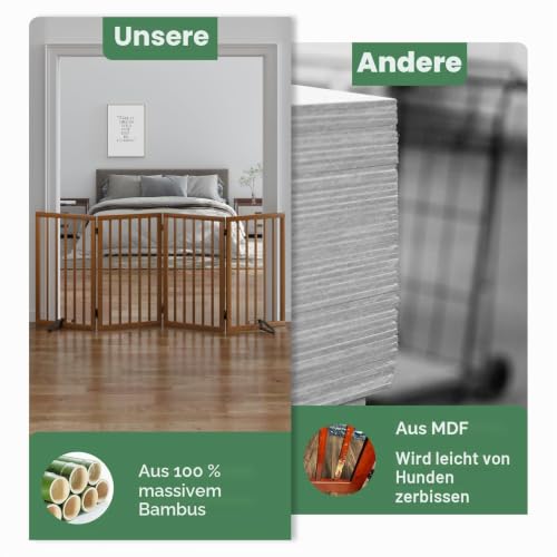 Hundegitter für Türen, hohes Hundegitter für den Innenbereich, Faltbare Haustiertore für Türen Schlafzimmer… – Ansicht 6