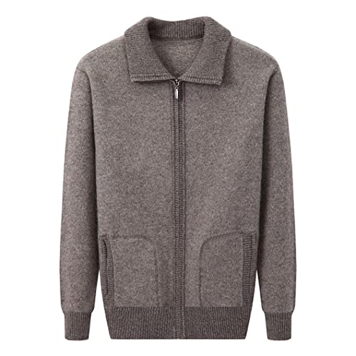 Suéter casual de cachemira pura para hombres chaqueta gruesa para el invierno urbano