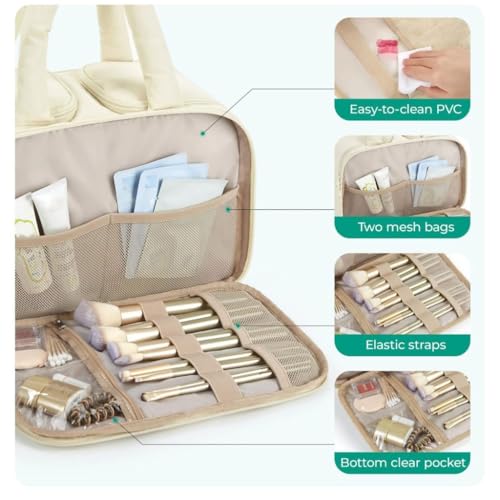Trousse de toilette femme grande taille avec compartiments
