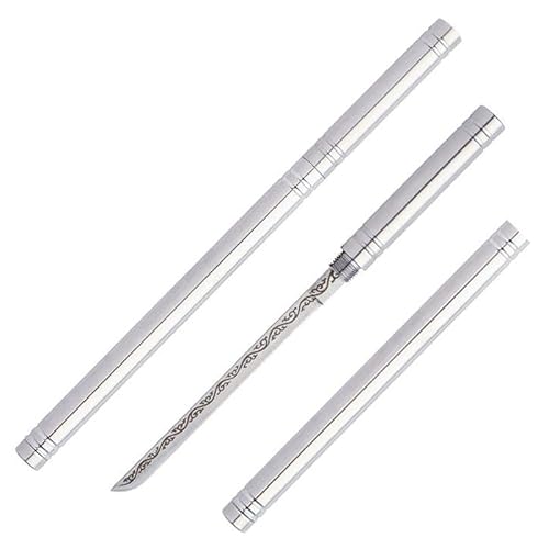 Roczipeng 4.13" All-steel Fruit Knife with Sheath, Fixed Blade Flatware Knife with Cover, Multipurpose Stainless Steel Dinner Knife for Home, Kitchen, BBQ, Outdoor Cooking (Stick Shaped, Sliver)