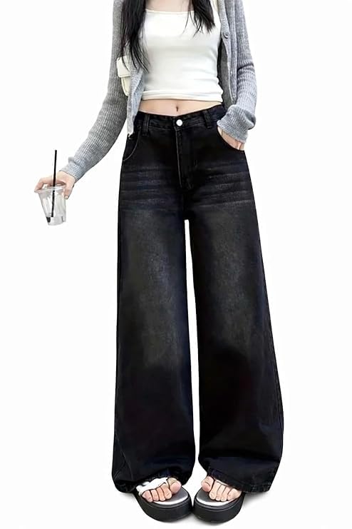 Womens High Waist Flared Fit Ankle Length Clean Look Denim Jeans-image-23