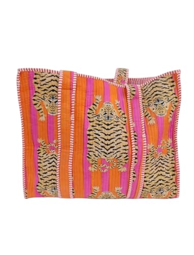 Bolso Tote acolchado de algodón 100% con estampado floral miniatura 3