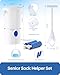 Jellas 4.6 Inch Wide Sock Aid Kit - Long Rope Assist Device for Seniors, Limited Mobility, Post-Surgery | No Bend Sock Helper & Remover | Easy On/Off Socks Tool (White)