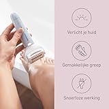 Panasonic ES-EY90 Wet and Dry Epilator, Double Disc with 60 Tweezers, Flexible 90° Swivoting Head, 3 Speed Settings and LED Light, 30 Minutes Operation, Razor Head - Image 8
