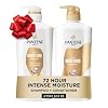 Pantene Shampoo & Conditioner Set, Daily Moisture Renewal – Pro-V Nutrients for Dry, Color-Treated, Straight to Curly Hair, 72-Hour Hydration & Softness, 52.8 Oz Total + Miracle Rescue Shot (0.5 Oz)