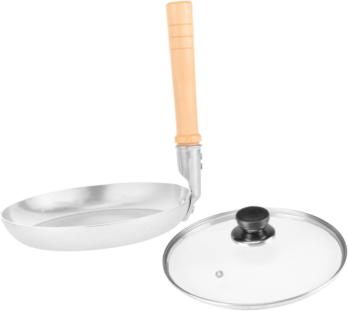 Japanese Parent- Bowl Special Pot Creative Vertical Handle Frying Pan Jaese Cuisine Egg Egg Chicken 17cm Deluxe Version (uncoated) with Glass Lid for Gas Wooden Gas