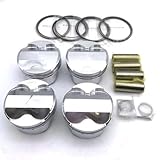Forged Pistons With Pins And Rings One Set 2.5mm Compatible With Automotive Motorcycle Parts Accord K24A K24(87.5mm CR12.5-1)