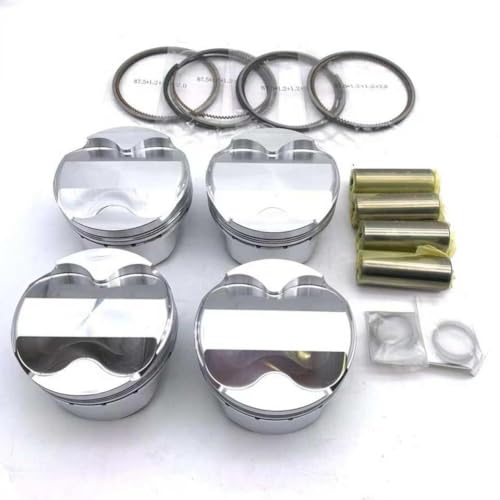 Forged Pistons With Pins And Rings One Set 2.5mm Compatible With Automotive Motorcycle Parts Accord K24A K24(87.5mm CR12.5-1)