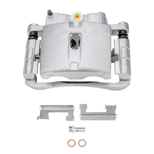 Image of Detroit Axle - Front Driver Side Brake Caliper for 1999-2006 Chevrolet Silverado 1500 GMC Sierra 1500 Astro Tahoe Safari Savana Express 2500 Yukon XL Cadillac Escalade Brake Caliper Replacement