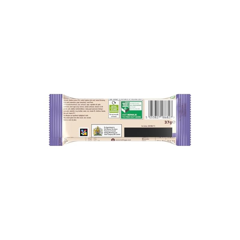 Kelloggs Nutrigrain 37g Bar Blueberry Filling Pack of 4 Vegetarian Cereal Wholegrain Wheat Oat Baked Breakfast Snack Vitamin B Minerals with Welari Thank You Card | (4pack) (148g) - Image 6