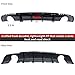 WildWell Rear Bumper Diffuser Compatible with 2015-2024 Chrysler 300/300C/300S/Touring/Limited, for Chrysler 300 Rear Diffuser Valance Splitter Shark Fin Glossy Black