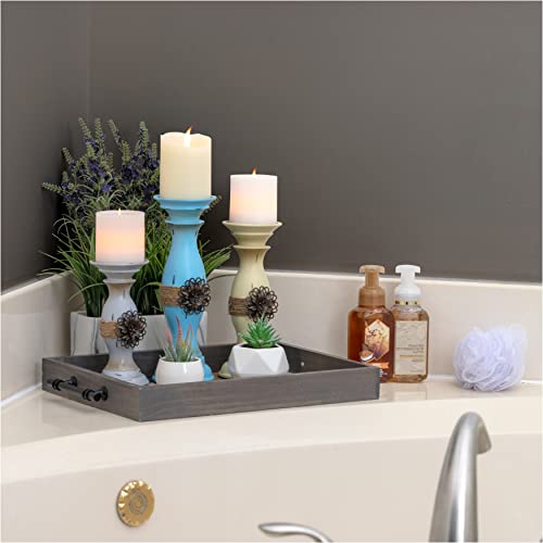 Besti Vintage Candle Holder – Bundle Of 3 X Candlestick Holders – Unique Vintage Room Decor – Candle Holders With Metal Accents – Ideal Home Decoration For Living Or Dining Room #TOP2