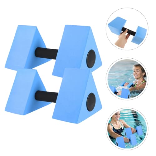 Mancuernas de agua de espuma EVA triangular ligera azul lago 6