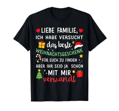 Lustiger Weihnachten Shop - Versucht beste für Familie Weihnachten T-Shirt - Unisex, Winter - Schwarz, S Lustiger Weihnachten Shop - Versucht beste für Familie Weihnachten T-Shirt - Unisex, Winter - Schwarz, S