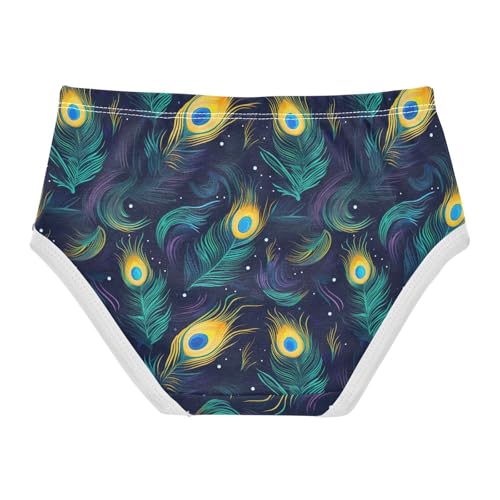Peacock Feather Toddler Girls's Underwear 2T 202b29502