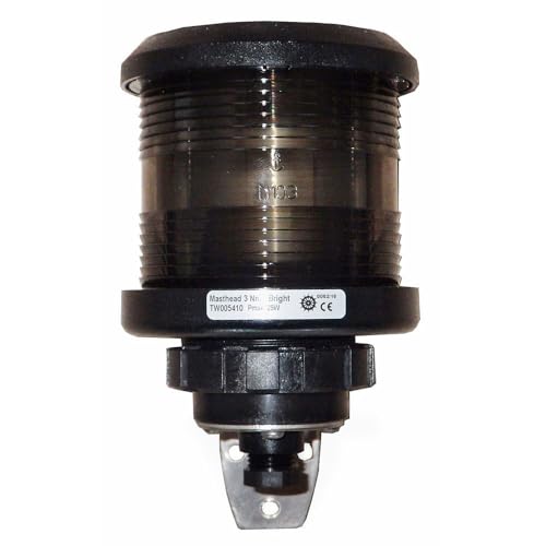 Feu de navigation blanc DHR proue 25W avec étrier de fixation paroi