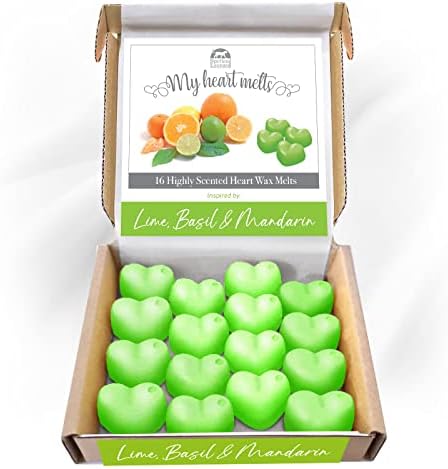 Lavender Wax Melts: 16 pcs x 5g Long Lasting Heart Shaped Lavender Candle Melts | Plastic Free | Cruelty Free | Vegan | Pet Friendly | Handmade in UK, Candle Alternative