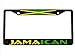 New Custom Auto Tag JAMAICAN black Metal Auto License Plate Frame Car Tag Holder