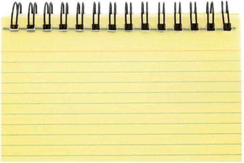 300 hojas de índice forradas de 6 x 4 pulgadas, 6 blocs de tarjetas de memoria con espiral con dos cubiertas de PVC, bloc de notas horizontales