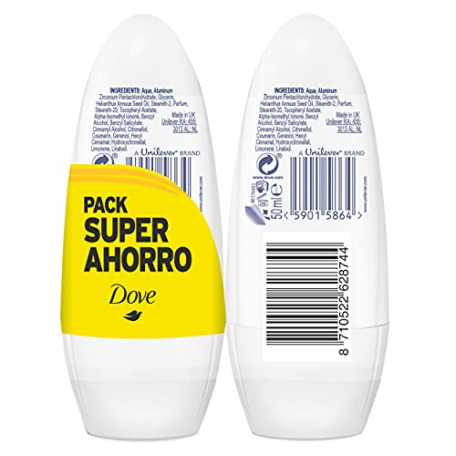 Dove Desodorante Roll On Invisible 2x 50 ml - Imagen 3