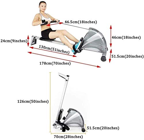 Image of Rowing Machine Foldable Silent Magnetic Control Male and Female Weight Loss Muscle Training Water Rowing Machine Aerobic Exercise Fitness Equipment