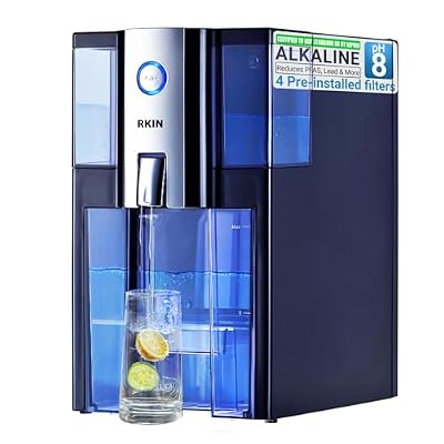 RKIN Zero Installation Purifier, Reverse Osmosis Water Filter System Alkaline Dispenser- Countertop ro Water Filtration System with Remineralization,IAPMO R&T Certified, Patented 4-Stage, No Assembly