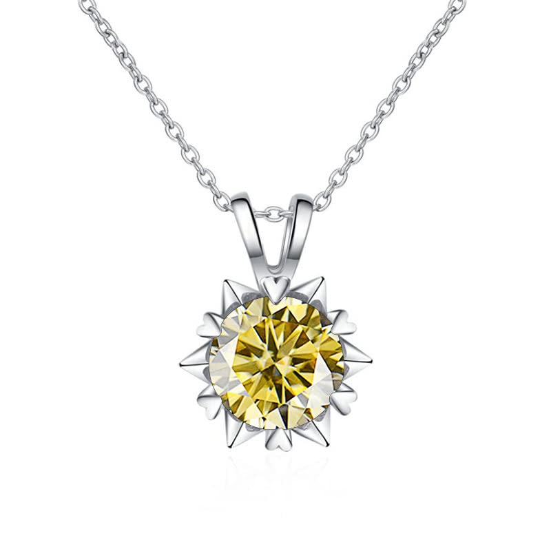 Collier s925 Femmes moissanite 1ct pour illuminer vos tenues de soirée